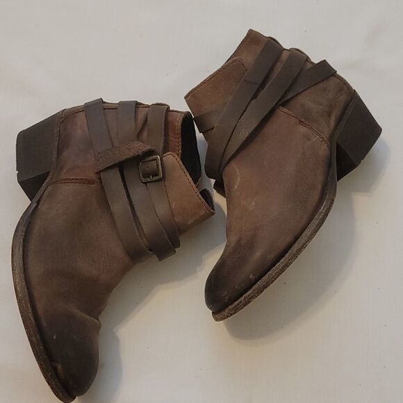 H by Hudson Brown Leather booties made in Portugal size 38 - Picture 3 of 11